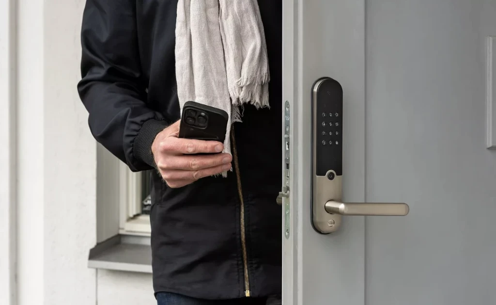 Yale doorman lås i dörr